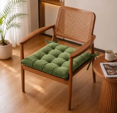VAS COLLECTIONS Chair Pad Cushion with Tie Straps, Thick Tufted Seat Cushion for Dining, Wooden Chairs, Soft Comfortable Chair Seat Pad with at ₹131