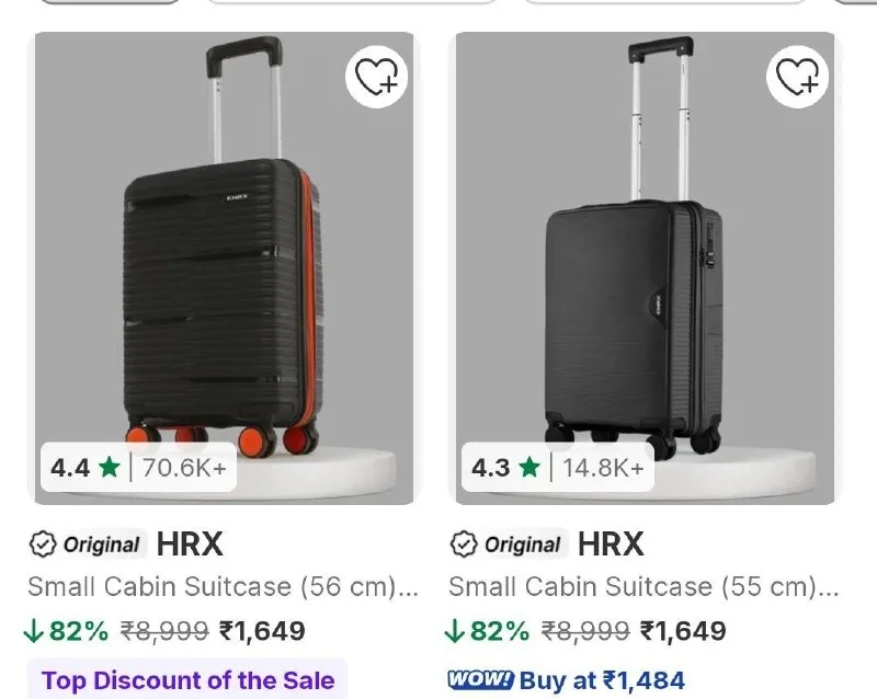 Upto 85% Off On HRX Luggage