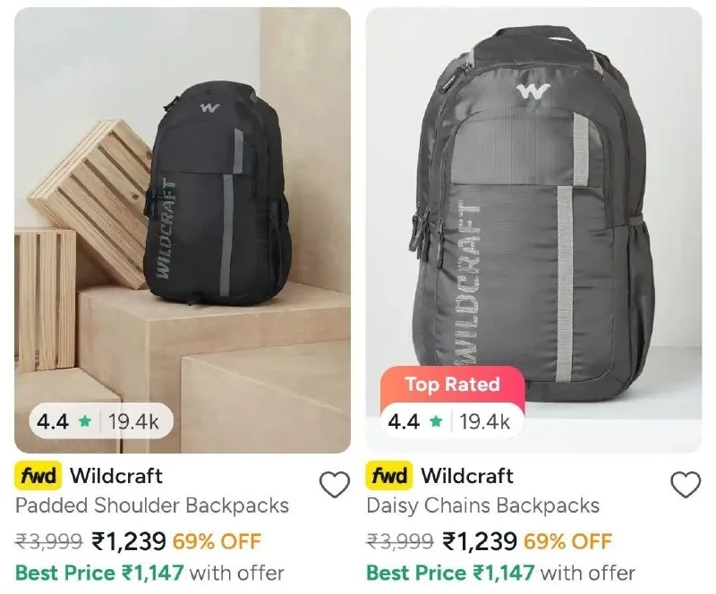 Upto 70% Off On Wildcraft Backpacks & Luggage
