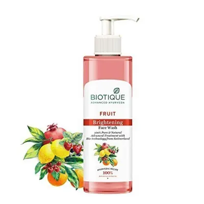 Biotique Fruit Brightening Face Wash| Ayurvedic and Organica at ₹151