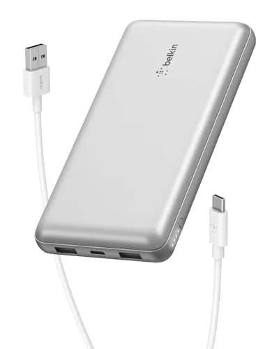 Belkin 20000 mAh Power Bank | Super Fast Charging | USB-C PD Port | 15W Charging for iPhone Series (16, 16 Pro Max), Samsung Galaxy, Google  at ₹1,299