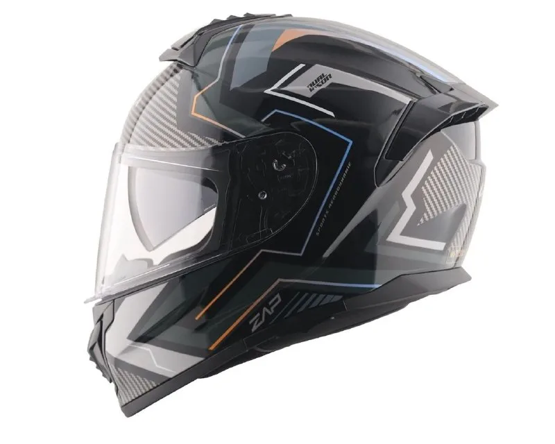 Vega Zap Explore D/V Full Face Motorcycle Helmet with Dual Visor at ₹1,990