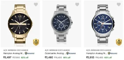 A/X ARMANI EXCHANGE Men's Watch up to 65% Discount