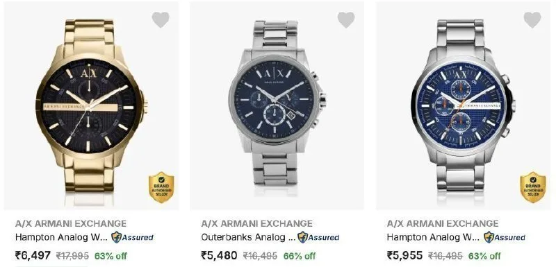 A/X ARMANI EXCHANGE Men's Watch up to 65% Discount
