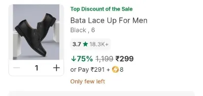 Bata Lace Up For Men at ₹299