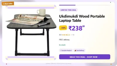 Wooden Portable Laptop Table at ₹238