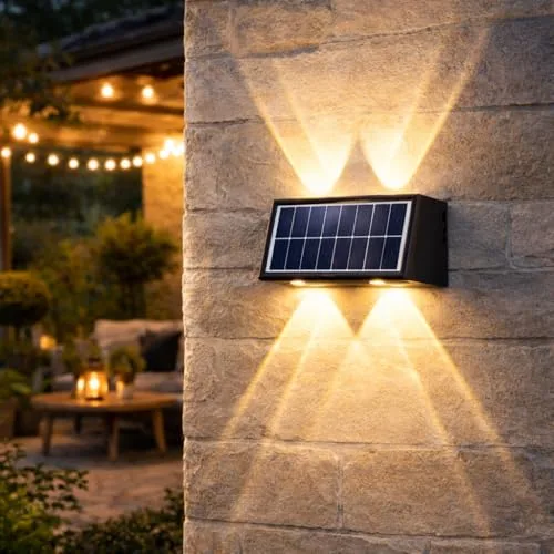Gesto 4W Solar Wall Lights Outdoor Waterproof IP65, Warm Whi at ₹575
