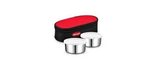 JENSONS Premium Essence Stainless Steel Lunchbox 3pc Set at ₹89
