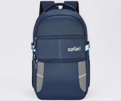 Safari Omega Spacious/Large 5 Compartment Laptop Backpack With Raincover, College Bag, Travel Bag For Unisex, Navy Blue, 30 Litre at ₹549