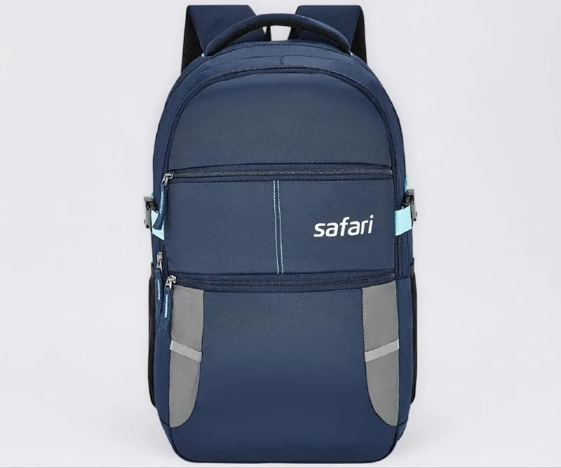 Safari Omega Spacious/Large 5 Compartment Laptop Backpack With Raincover, College Bag, Travel Bag For Unisex, Navy Blue, 30 Litre at ₹549