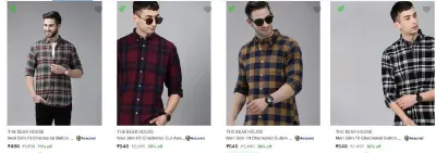 Minimum 70% Off - The Bear House Casual Shirts