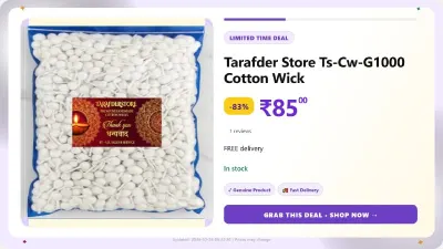 Tarafder Store Ts-Cw-G1000 Cotton Wick at ₹85
