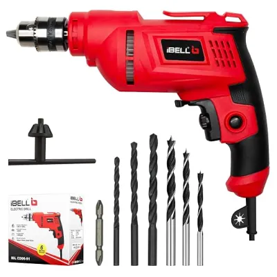 IBELL Electric Drill ED06-91 | 400W Power | 10mm Metal Chuck | 0-2800 RPM Variable Speed | Forward & Reverse | Copper Armature | Electric Dr at ₹1,439