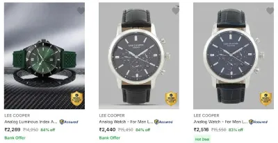 BRANDED WATCHES At ₹ ₹50%-89% Off