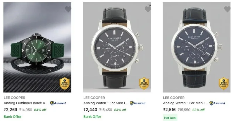 BRANDED WATCHES At ₹ ₹50%-89% Off