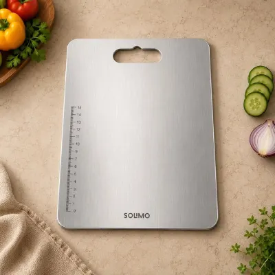 Amazon Brand - Solimo Regular Chopping Slicing, Kneading Board | Stainless Steel at ₹459