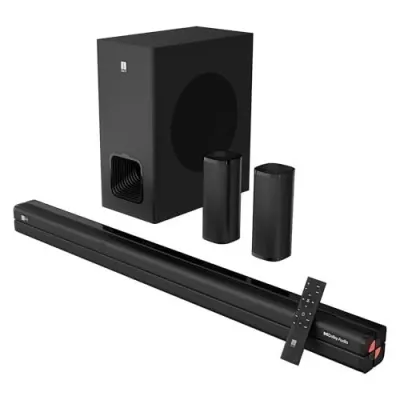 iBall Cinebar 560 800W Soundbar, True 5.1 CH, Dolby Audio, Wireless Subwoofer & Satellites, Triple Driver Audio, 20.32cm Subwoofer, BT v5.3, at ₹10,80