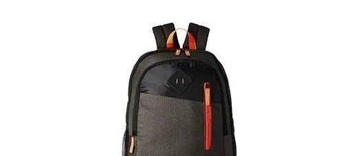 Gear 20 Cms Grey And Orange Casual Standard Backpack at ₹289