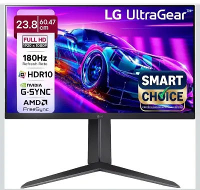 LG 24GS65F Smartchoice 60.47cm (23.8Inch) Ultragear FHD (1920x1080) IPS Gaming Monitor at ₹8,820
