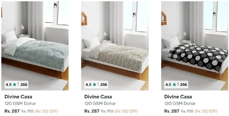 Blankets & Quilts at ₹287