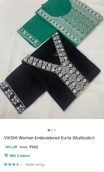 Embroidered Kurti Combo 102