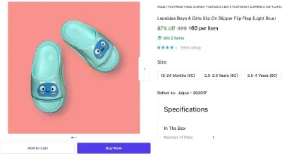 Boys & Girls Slip On Slipper at ₹60