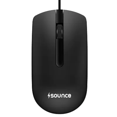 Sounce Carbon M1 Wired USB Mouse, 1200 DPI Optical, 1.5m Cable, Black at ₹112
