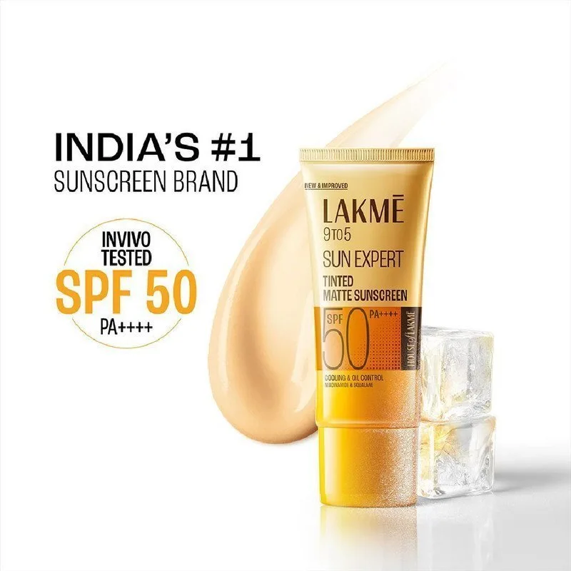 Lakmé Sunscreen - SPF 50 PA+++ Tinted UVA/B protection at ₹174