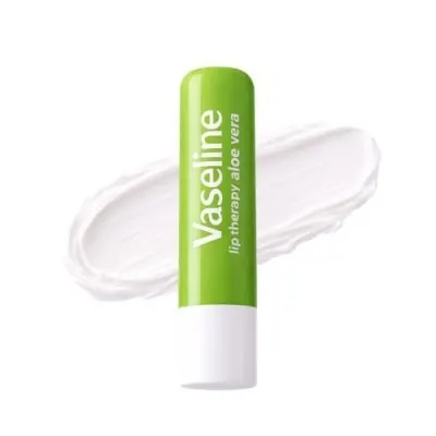 Vaseline Lip Care | Aloe Vera Lip Balm Stick | Up to 48Hr Moisturization | with Aloe Extract & Petroleum Jelly | Made in South Korea | 4.8g at ₹98