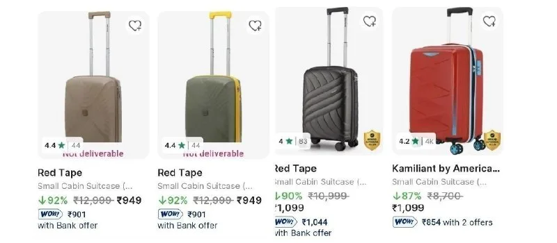 Top Brand Trolley bag from ₹949