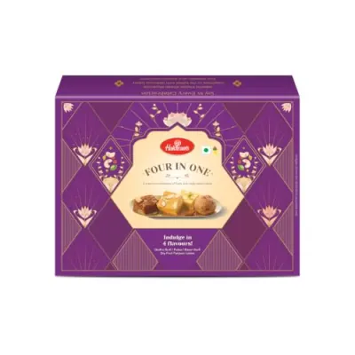 Haldiram's Four in One 450G, Savour The Variety of Indian Sweets (Contains Dodha Burfi, Patisa, Besan Burfi & Panjeeri Ladoo) at ₹275