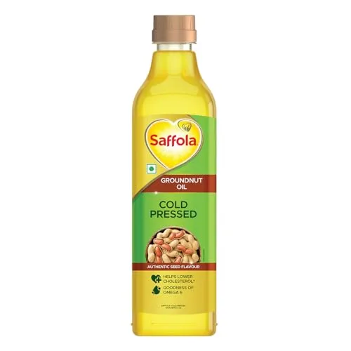 Saffola Cold Pressed Groundnut Oil |Unrefined, 0 trans fat, Chemical free | Helps Lower Cholesterol, Goodness of Omega 6 & Authentic Seed Fl at ₹232