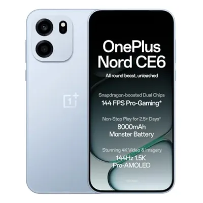 OnePlus Nord CE6 | 8GB+256GB | Fresh Blue | Snapdragon 7s Gen 4 | Segment's Fastest Touch at ₹35,999