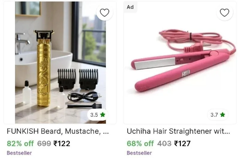 Electric Trimmer, Mini Hair Straightener