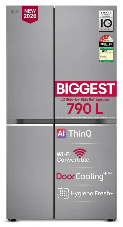 LG Smart Choice 790 L, 3 Star, Double Door at ₹1,04,740