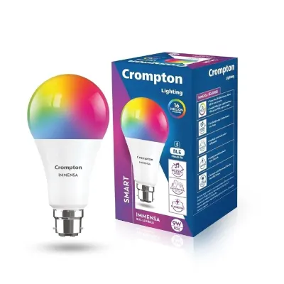 Crompton Immensa 9W Bluetooth Smart LED Bulb B22 | 16M Colours, Pack of 1 at ₹234