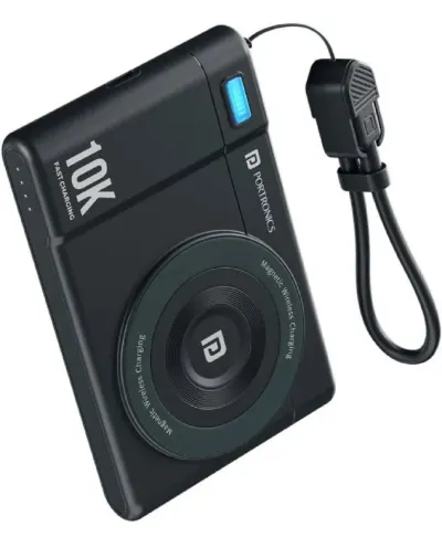 Portronics 10000 mAh 22.5 W Wireless Compact Pocket Size Power Bank at ₹1,299