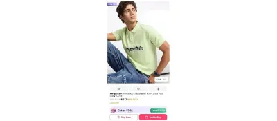 Aeropostale Brand Logo Embroidered Pure Cotton Polo Collar T-shirt at ₹417