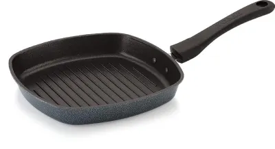 Tosaa Square Grill Pan, Black/Red (22cmx22cm) - Aluminium at ₹360