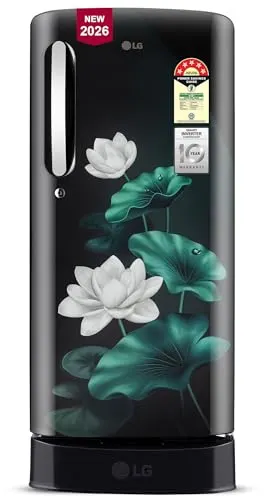 LG Smart Choice 185 L, 5 Star, Smart Inverter, Direct Cool Single Door Refrigerator (GLD1956ZAEL, Emerald Lotus, Base stand with Drawer at ₹15,390