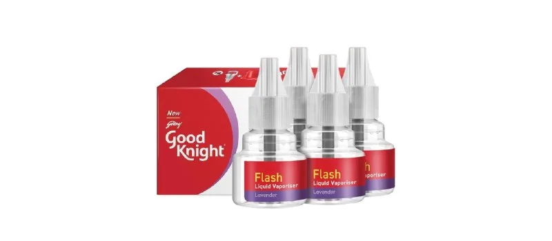 Good Knight Flash Liquid Vaporiser | Pack Of 4 (45ml Each) | Lavender Fragrance | 2x Faster Than Before | Mosquito Repellent Refill | India  at ₹227