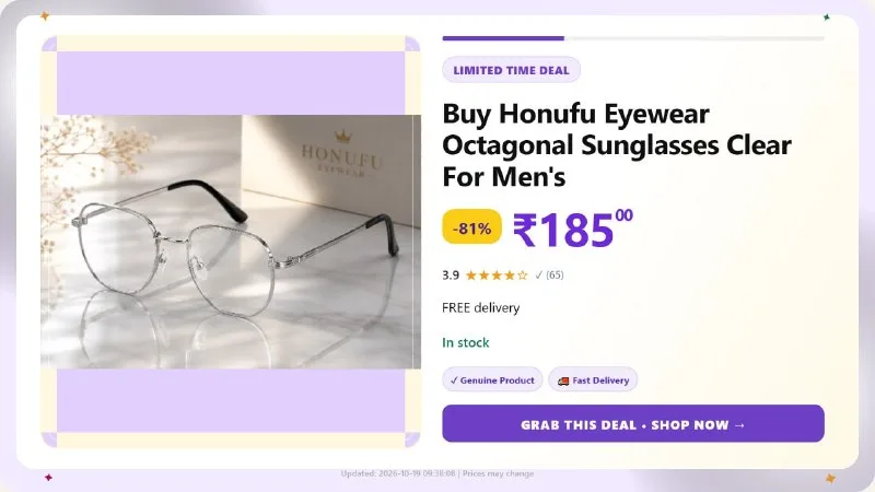 Octagonal Sunglasses at ₹185