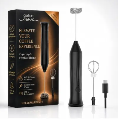 Nova Milk Frother Rechargeable, Coffee Frother Electric at ₹342