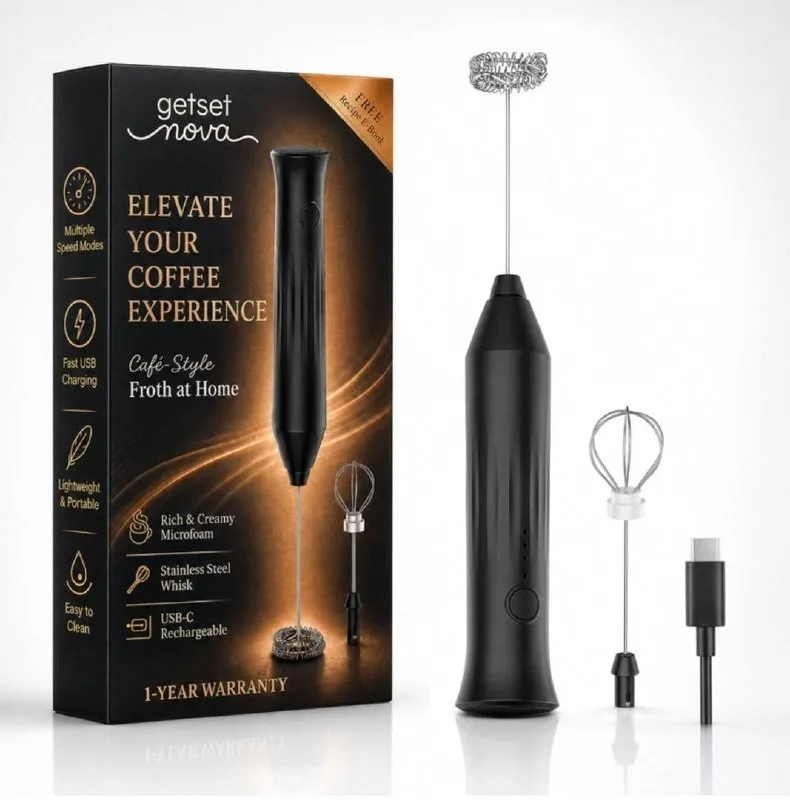 Nova Milk Frother Rechargeable, Coffee Frother Electric at ₹342