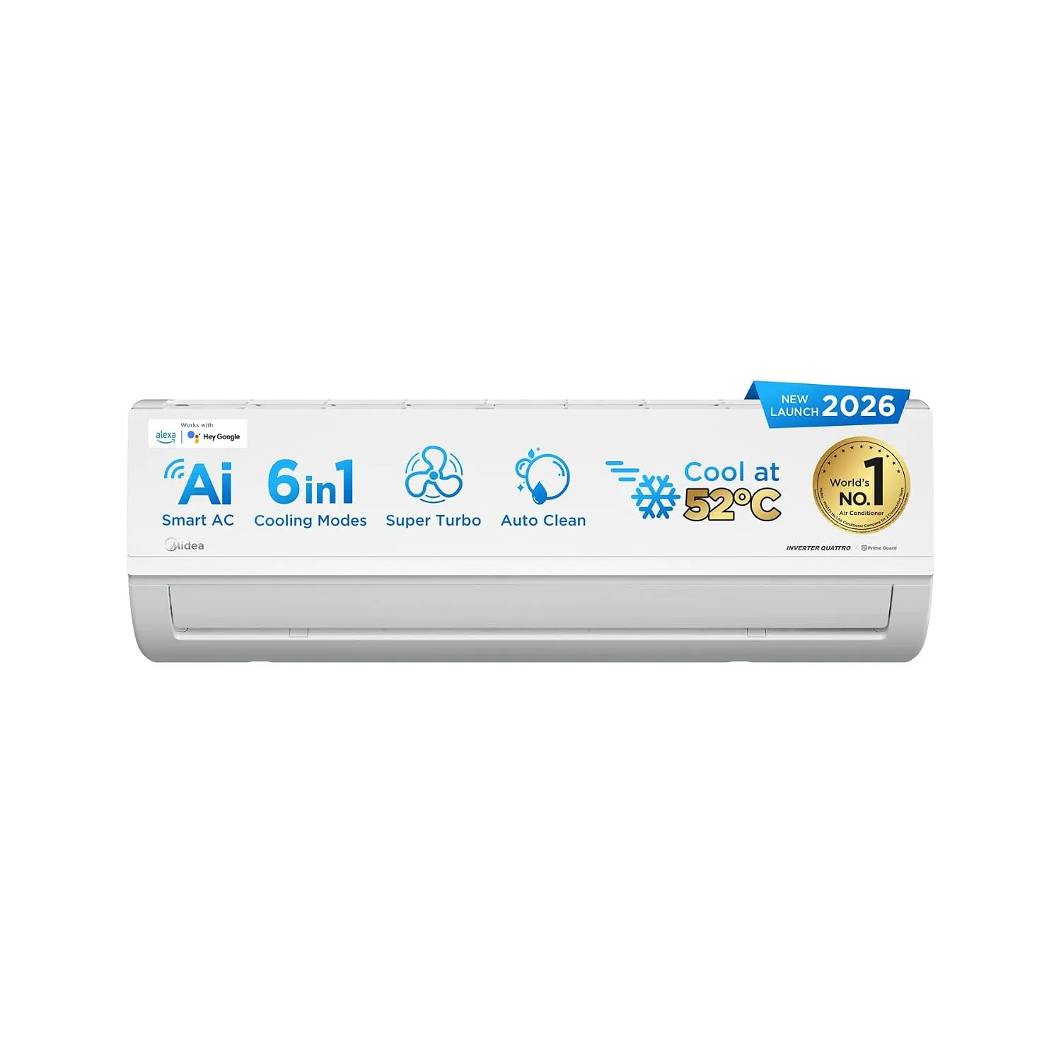 Midea 1.36 Ton 3 Star Split AC at ₹25,490