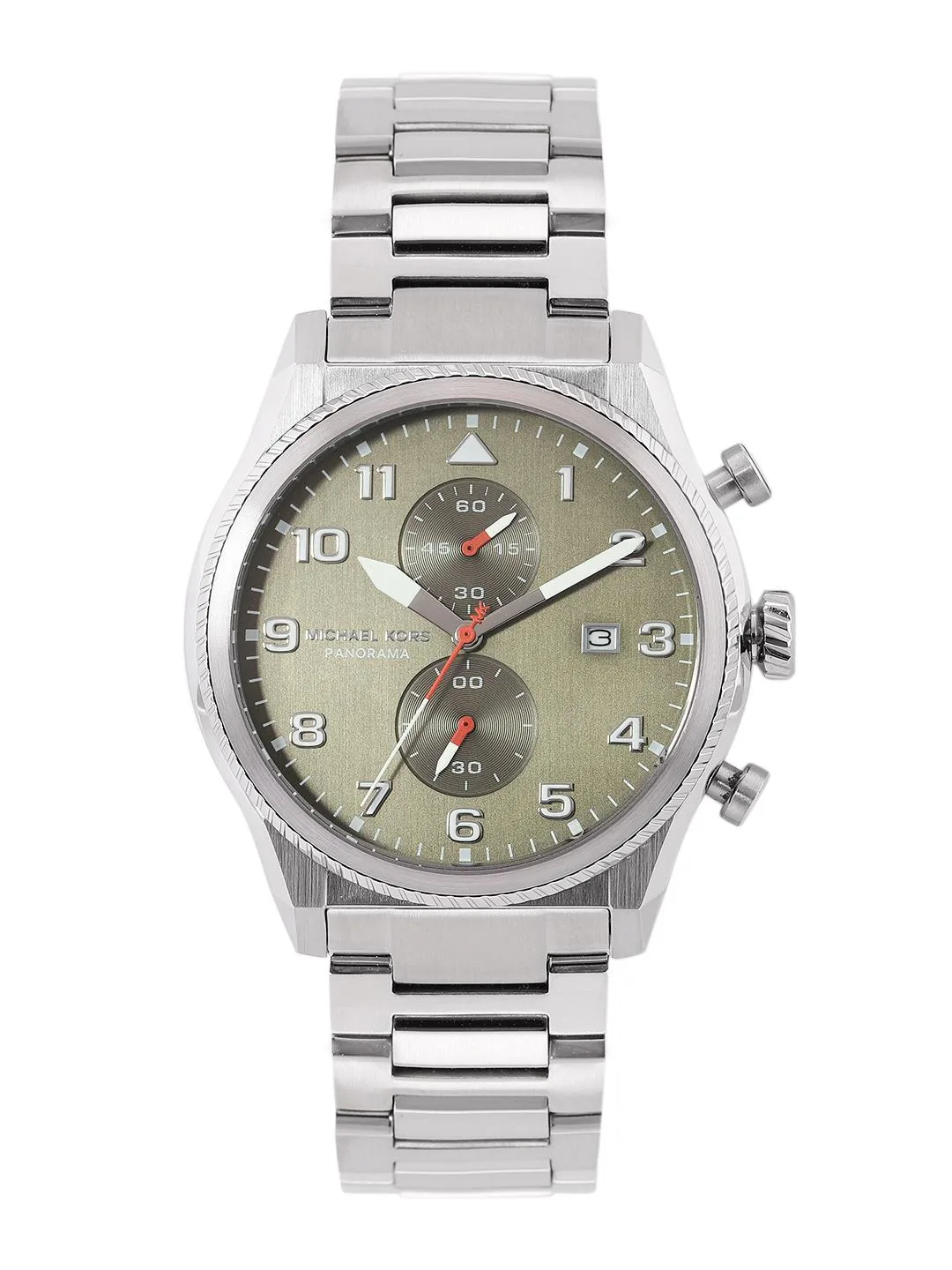 Michael Kors Men Panorama Bracelet Style Straps Analogue Chronograph Watch at ₹8,278