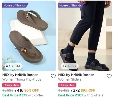 Upto 89% Off On HRX Footwear