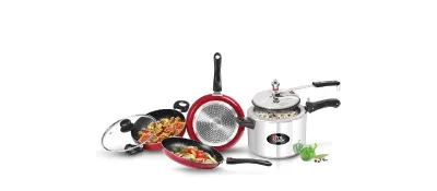 Milton Pro Cook Kitchen Jewel Set of 3 Induction Pressure Cooker (5L) at ₹3,045