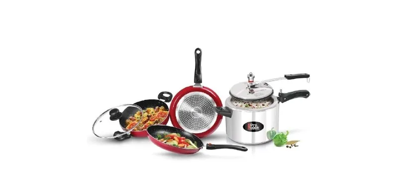 Milton Pro Cook Kitchen Jewel Set of 3 Induction Pressure Cooker (5L) at ₹3,045