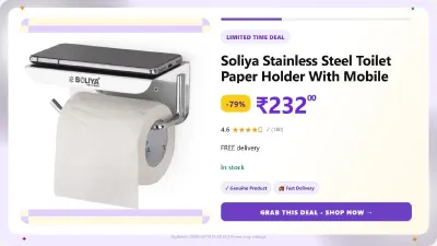 Stainless Steel Toilet Paper Holder at ₹232